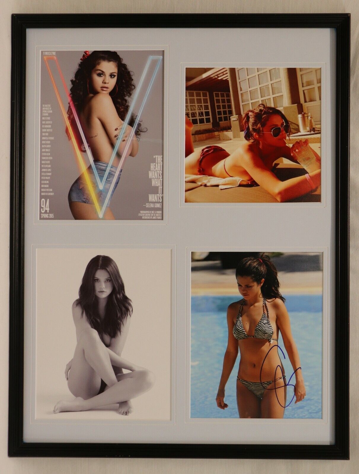 Selena Gomez Signed Framed 18x24 Photo Display 