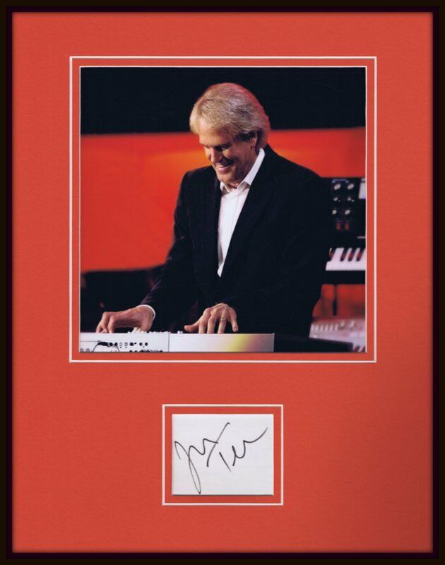 John Tesh Signed Framed 11x14 Photo Display JSA The NBA on NBC