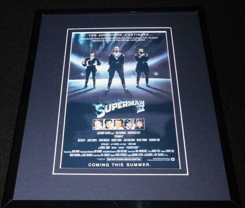 Superman II Framed 8x10 Repro Poster Display Christopher Reeve Margot Kidder