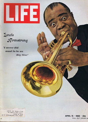 ORIGINAL Vintage Life Magazine April 15 1966 Louis Armstrong