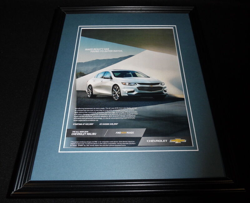 2016 Chevrolet Malibu Framed 11x14 ORIGINAL Advertisement