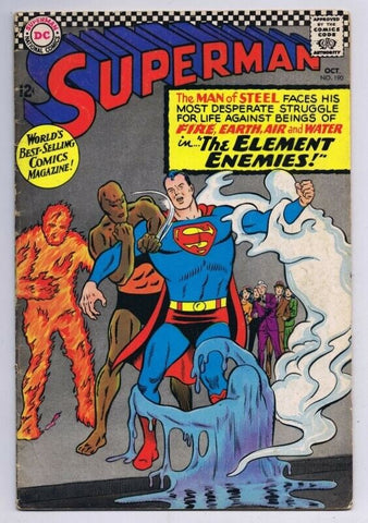 Superman #190 ORIGINAL Vintage 1966 DC Comics 