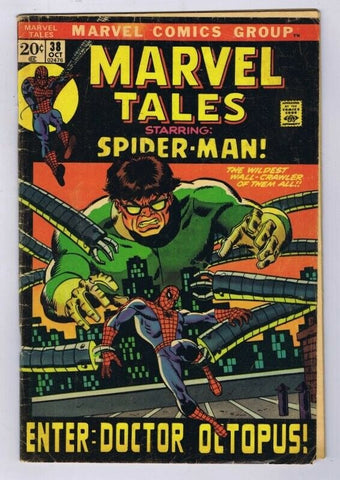 Marvel Tales #38 ORIGINAL Vintage 1972 Spider-Man Doc Ock Reprints ASM 53