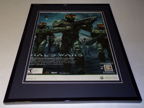 Halo Wars 2009 XBox Framed 11x14 ORIGINAL Vintage Advertisement