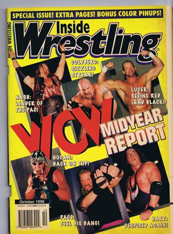 ORIGINAL Vintage October 1998 Inside Wrestling Magazine WCW Midyear Report