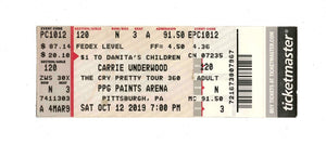 ORIGINAL Oct 12 2019 Carrie Underwood Cry Pretty Pittsburgh Concert Ticket