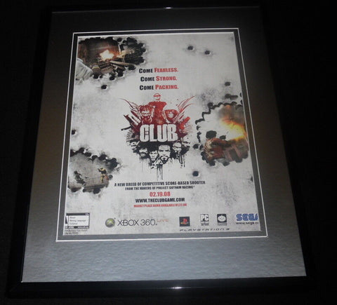 The Club 2007 XBox PS3 Framed 11x14 ORIGINAL Advertisement 