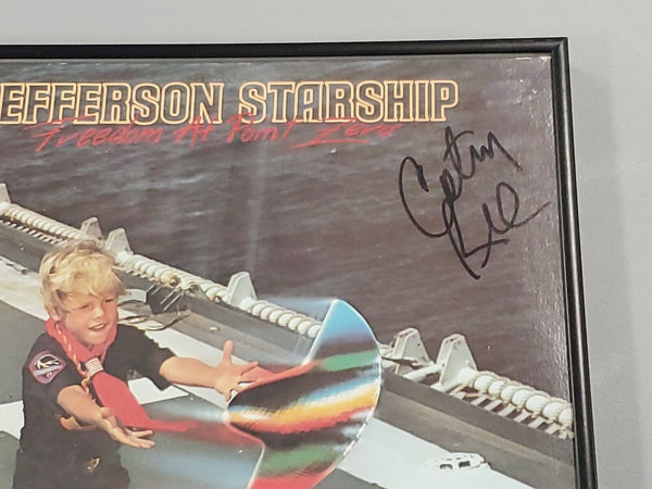 Jefferson Starship Signed Framed Freedom Point Zero Record Album In Person