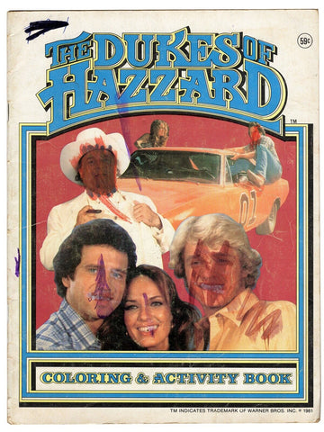 VINTAGE 1981 Dukes of Hazzard Coloring / Activity Book Fully Colored