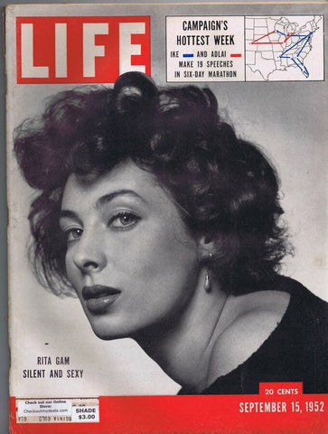 ORIGINAL Vintage Life Magazine September 15 1952 Rita Gam