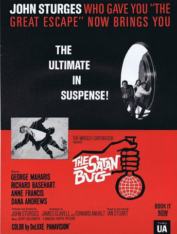 The Satan Bug 1965 ORIGINAL Vintage 9x12 Industry Ad George Maharis