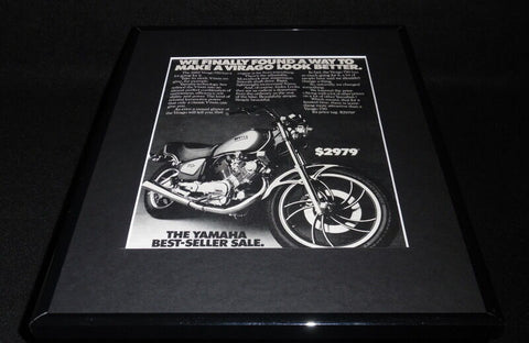 1982 Yamaha Virago 750 Motorcycle 11x14 Framed ORIGINAL Vintage Advertisement 