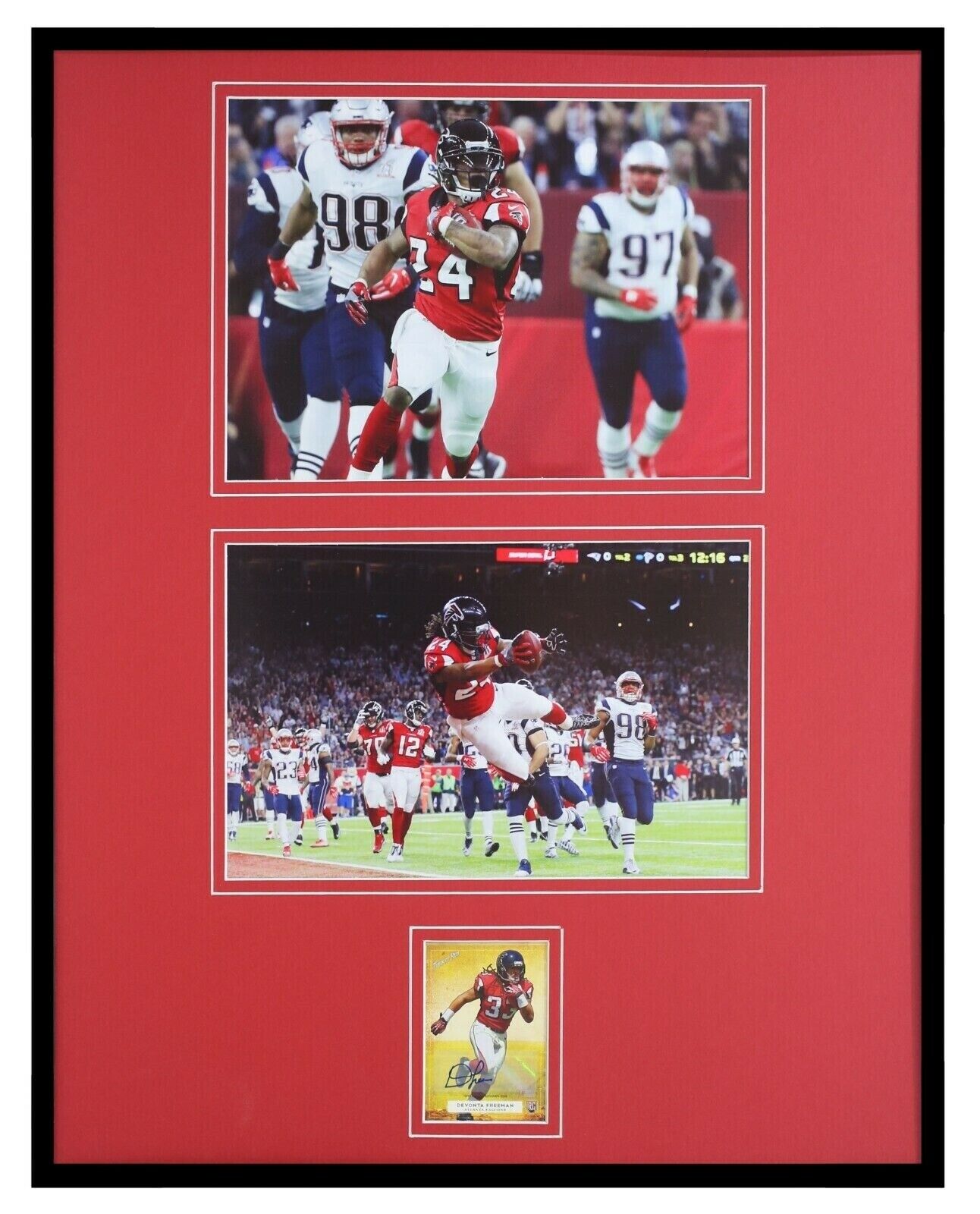 Devonta Freeman Signed Framed 16x20 Photo Set TOPPS Falcons Ravens