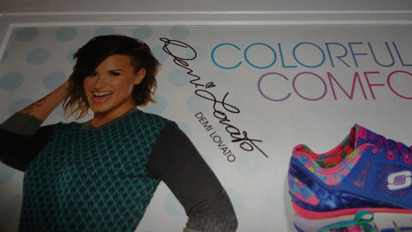 Demi Lovato Facsimile Signed Framed 2015 Skechers Advertising Display