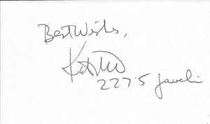 Kate The Great Schmidt Signed 3x5 Index Card