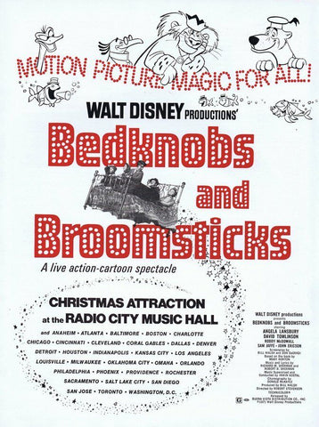 Bedknobs and Broomsticks 1971 ORIGINAL Vintage 9x12 Industry Ad Angela Lansbury