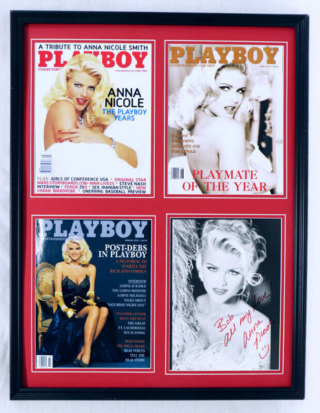 Anna Nicole Smith Signed Framed 18x24 Photo Set AW 