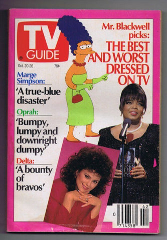 ORIGINAL Vintage TV Guide October 20, 1990 No Label The Simpsons Delta Burke