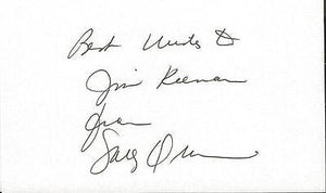 Sally Quinn Signed 3x5 Index Card