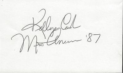 Kellye Cash Signed 3x5 Index Card Miss America 1987