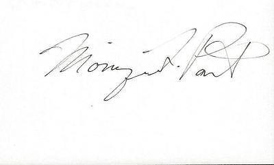 Monique Parent Signed 3x5 Index Card