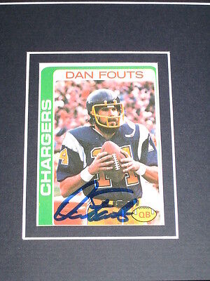 Dan Fouts BLOODY Signed Framed 11x17 Photo Display Chargers