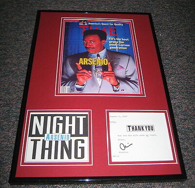 Arsenio Hall Signed Framed Note & Photo Display 12x18