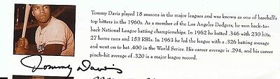 Tommy Davis Signed Program Page Dodgers