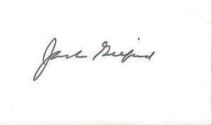 Jack Gilford Signed 3x5 Index Card Cocoon Caveman