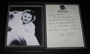 Iris Adrian Signed Framed 1980 Letter & Photo Display