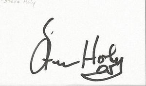 Steve Holy Signed 3x5 Index Card