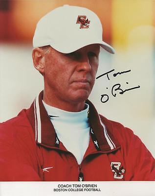 Coach Tom O'Brien Boston College Signed 8x10 Photo