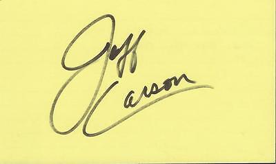 Jeff Carson Signed 3x5 Index Card