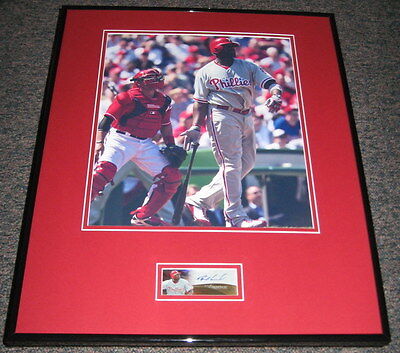 Ryan Howard Signed Framed 16x20 Photo Display UDA Phillies