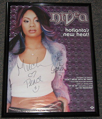 Nivea Signed Framed 18x24 Poster Photo Don't Mess With My Man