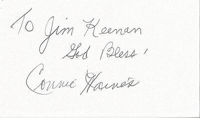 Connie Haines Signed 3x5 Index Card B