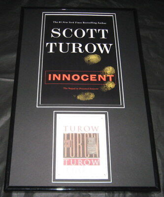 Scott Turow "Innocent" Signed Framed 11x17 Photo Display