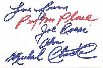 Michael Christopher Signed 4x6 Index Card Peyton Place