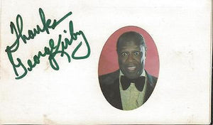 George Kirby Signed 3x5 Index Card B