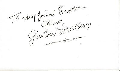 Gardnar Mulloy Signed 3x5 Index Card F