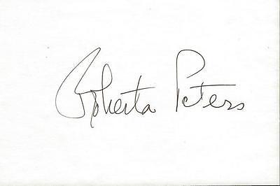 Roberta Peters Signed 4x6 Index Card Rigoletto