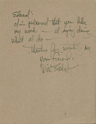 Richard Dick Bakalyan Signed Handwritten Letter on Cardstock Batman Verdigris 