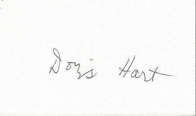 Doris Hart Signed 3x5 Index Card Tennis HOF