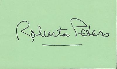 Roberta Peters Signed 3x5 Index Card 