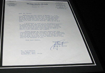 Senator Jacob Javits New York Signed Framed 1974 Letter & Photo Display