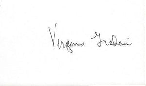 Virginia Graham Signed 3x5 Index Card 