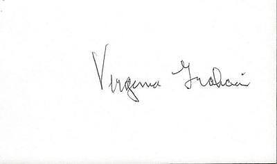 Virginia Graham Signed 3x5 Index Card 