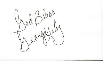 George Kirby Signed 3x5 Index Card C