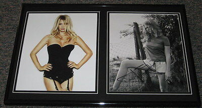 January Jones Lingerie Signed Framed 12x18 Photo Set AW Mad Men