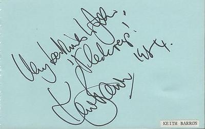 Keith Barron Signed Vintage Album Page Duty Free